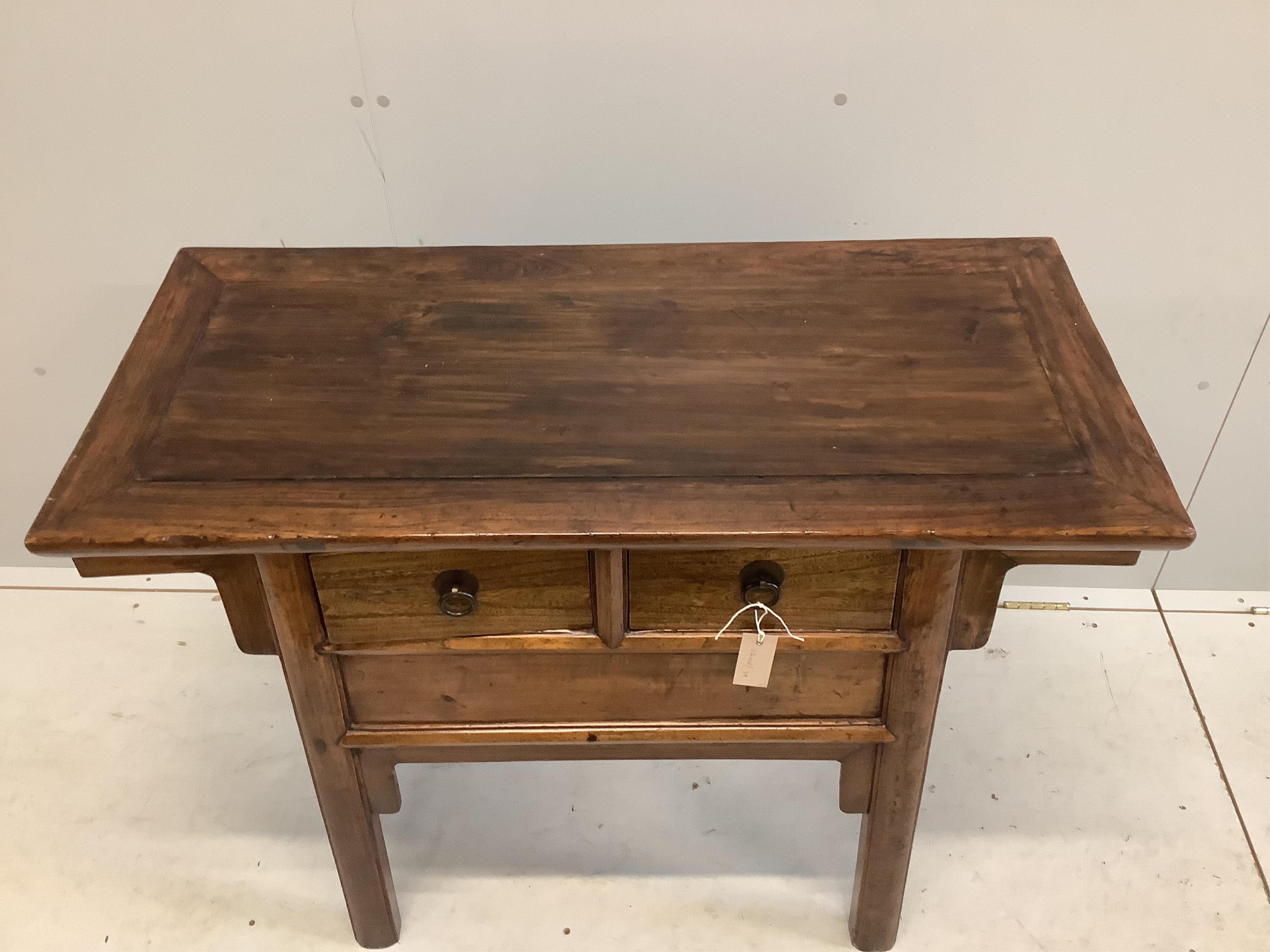 A Chinese hall table, width 103cm, depth 48cm, height 80cm. Condition - good